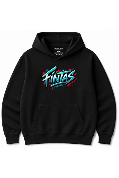 Rabona Fashion Fintas Kuwait Turquoise & Red Urban Graffiti Graphic Hoodie