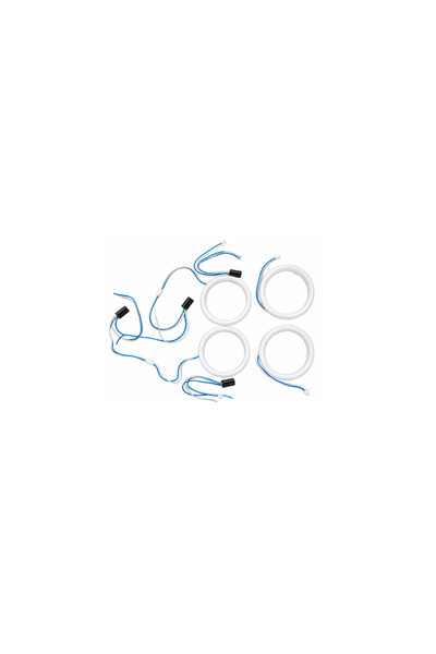 Multimarca Set de 4 inele luminoase Angel Eye din bumbac 80+95 mm CANBUS, 6000K