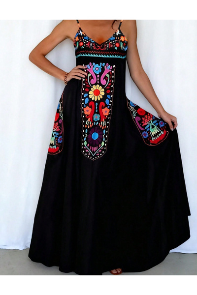Evendi Long dress, black