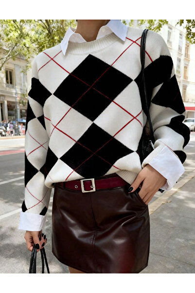 Evendi Blouse, White/Black