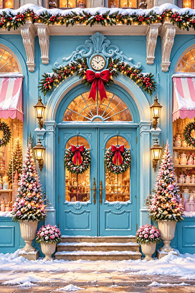 PROMISEBACKDROP2 خلفية قماشية ذات طابع عيد الميلاد، ترحيب بالعام الجديد، لالت...
