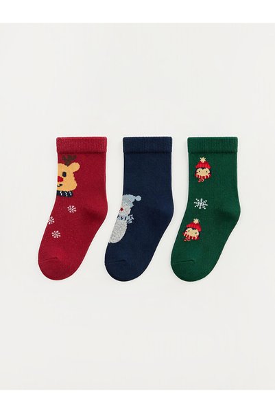 LC Waikiki 3-Piece Embroidered Boys' Socks from Uzg Store for Style Enthusiasts