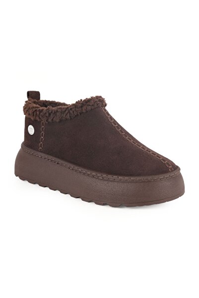 Mammamia Women's Boots 26K-7225 Brown Genuine Suede Wool Plush Fur Stitching ...
