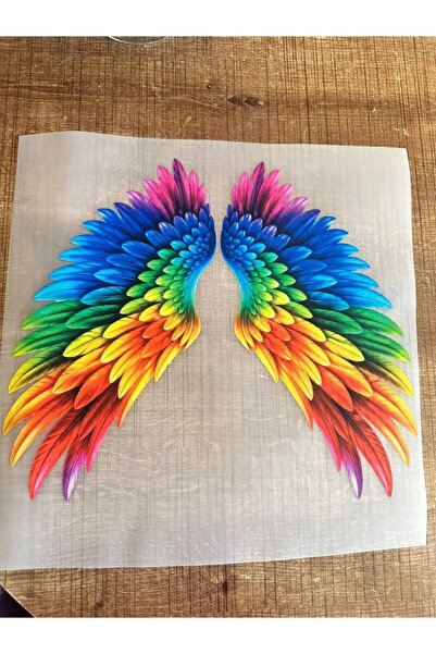 Gönülden Tasarım 29x26 cm peglanje na tkaninu, šareni transfer sa krilima, Arma