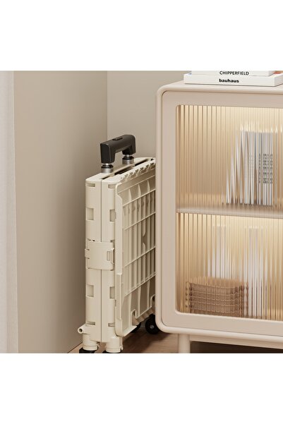 OEM Cărucior de cumpărături pliabil cu 4 roți rotative și mâner telescopic, portabil și compact, polipropilenă, 43 x 40.5 x 34 x 97 cm, SHYE-7090-B