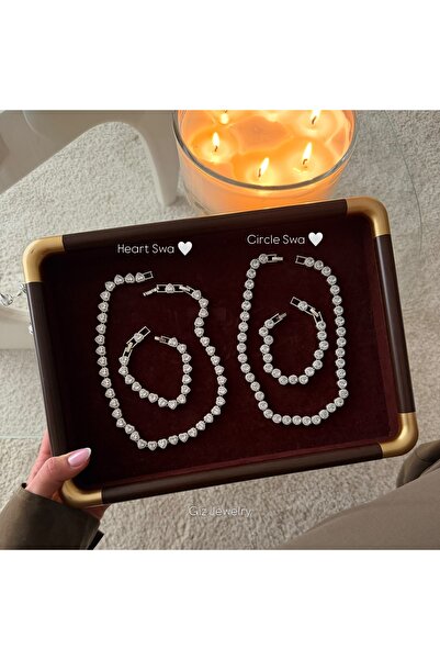 Giz Jewelry Swa Silver Circle Kolye