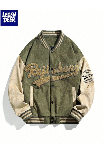 Evendi Oversized Jacket, Green/Cream