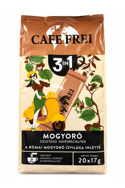 Cafe Frei 3in1 – Cafea instant cu aroma de alune de padure, 20 x 17 g