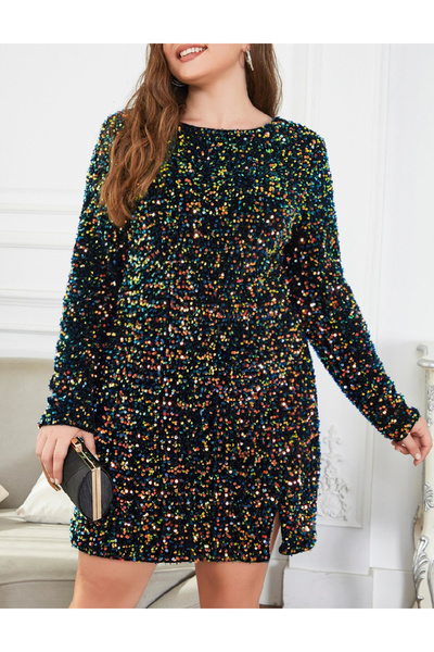 Evendi Rochie scurta Plus Size, Mix culori