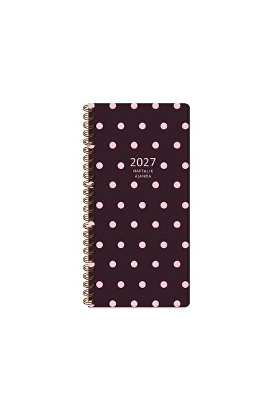 KESKİN COLOR Agenda de buzunar spiralată Sharp 2027-8*16 săptămânală - buline