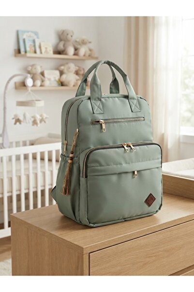 OMY Mother Baby Care Backpack Multi-Pocket Baby Bag with Bottle Compartment