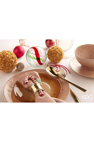 EDG Ornament de brad din catifea, culoare chihlimbar