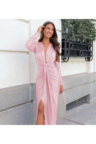 Andress Boutique Rochie midi Eva, Roz pudră