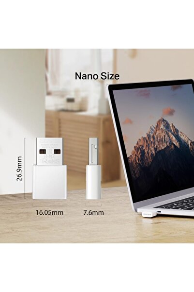 StepCo MA30N, AC1300 Mbps, Çift Bant, MU-MIMO, Tak ve Çalıştır, Nano Wi-Fi 5 USB Adaptör