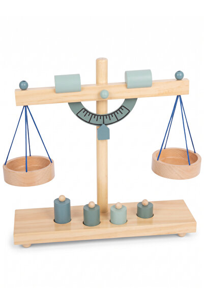 Small Foot "Little Market" wooden children's scale with 7 plates, with weight...