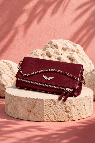 CALVAREN Kadın Çapraz Omuz Çantası Zincir Askılı Fermuarlı Günlük Şık Clutch ...