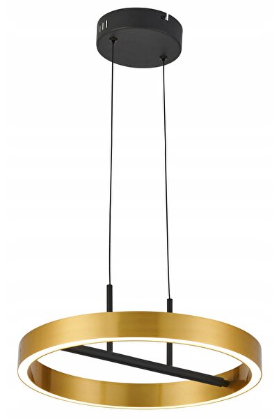 Reality Lustră suspendată aurie, candelabru LED, inel auriu, cerc auriu, 40cm