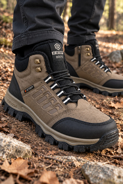 Slipcat Men'S, Lace-Up, Zippered, Fur-Lined, Thick Sole Boots