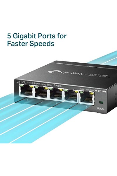 TinyBox TL-SG105E, 5-Portlu Gigabit Easy Smart Switch