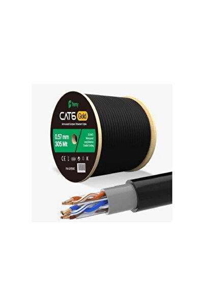 FN-CAT690 CAT6 UTP Kablo 305 Metre 23AWG Çift Ceket Dış Mekan Network Kablosu