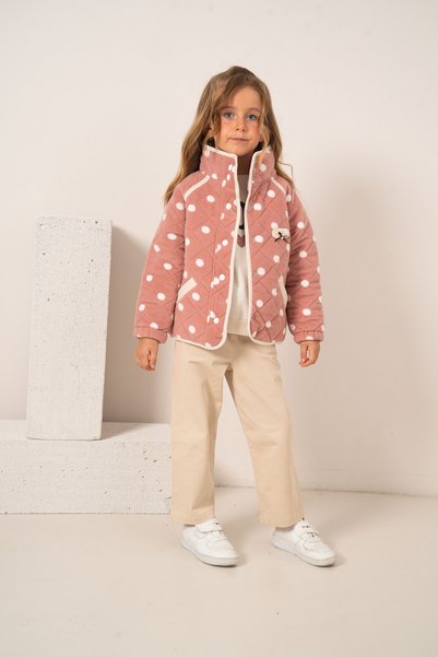 JNF kids Baby Girl & Child Fleece Coat Sweat Pants 3-Piece Set