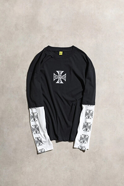 Overdrive Tricou cu mânecă lungă West Coast Choppers, supradimensionat, unise...
