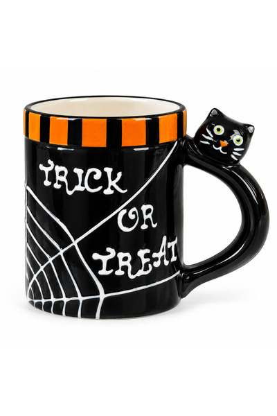 Generic Brand Halloween Ceramic Mug, 450 ml, 8.5 x 11.5 cm, Black