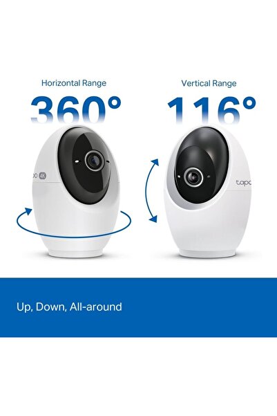 C260 | Akıllı Wi-Fi Güvenlik Kamerası | 4K 8MP | Yüz Tanıma | AI Algılama | Gelişmiş Gece Görüşü | F