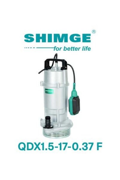 shimge مضخة غاطسة 1/2 حصان 220 فولت 18 متر 1 بوصة فضية - QDX1.5-17-0.37F