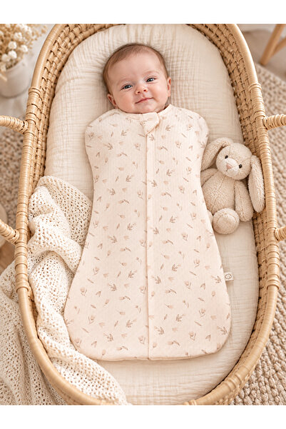 limebabies 100% Cotton Swaddle with Zipper for Baby, Soft Combed Cotton Quilt...