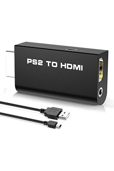 S moda PS2 HDMI Dönüştürücü Adaptör – PlayStation 2 ile Uyumlu HDMI Video & Ses Çevirici, 480i 480p 576i De
