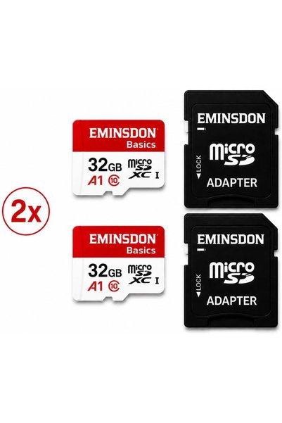 StepCo 32GB 2'li Paket Hafıza Kartı Mini Kamera Ev Araç Güvelik Kamerası Uyumlu Telefon Micro SD Class10