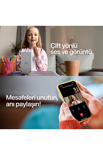 Ev Kamerası (Ekranlı) | 2.5K 4MP Mobil Kontrol WiFi 360° Hareket Takip Bebek Kamerası X7208