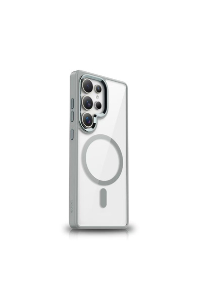Techaks Galaxy S25 Ultra Case Magsafe Transparent Back Face Camera Raised Sil...