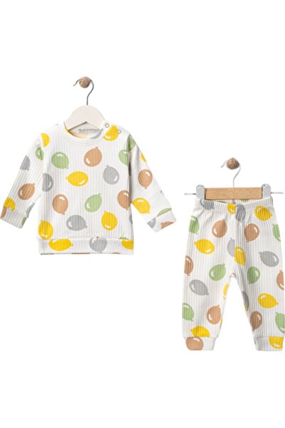 Nayinom New Season Baby Girl Balloon Shoulder Snap Pajama Set