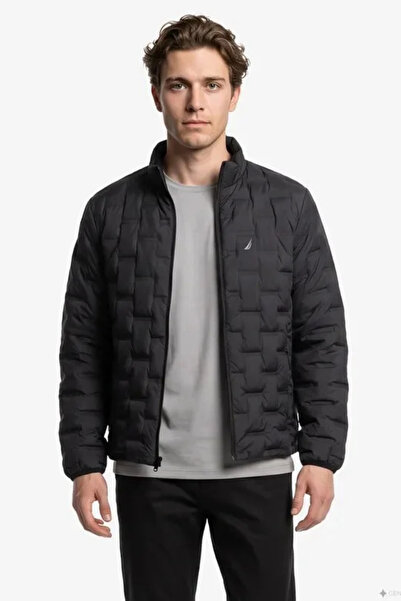 Nautica Men's Black Water Repellent Coat