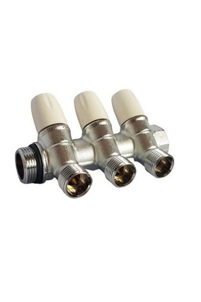 TIEMME Distribuitor din alamă cu 3 căi, 1 inch
