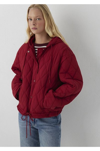 Mavi Woven Jacket Dark Red