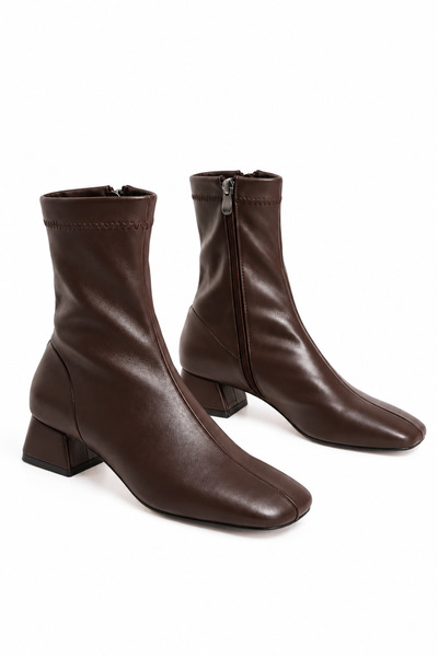 CRAFT MODA Stretch-Stiefeletten mit Absatz und seitlichem Reißverschluss, 3 c...