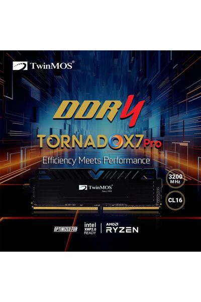 StepCo TornadoX7 Pro TMD416GB3200D16BKX7P 16GB DDR4 3200MHz CL16 Masaüstü Bellek