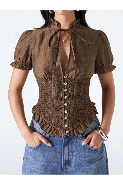 Sheya Short-Sleeved shirt, brown