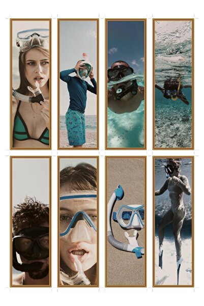 OEM Bookmarks Set of 8, Snorkel Mask Theme, Durable Cardboard, Reading Access...