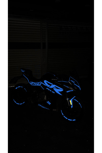 Banxtre CFMOTO 250SR için Komple Reflektörlü Motosiklet Sticker Seti (Gece Fl...
