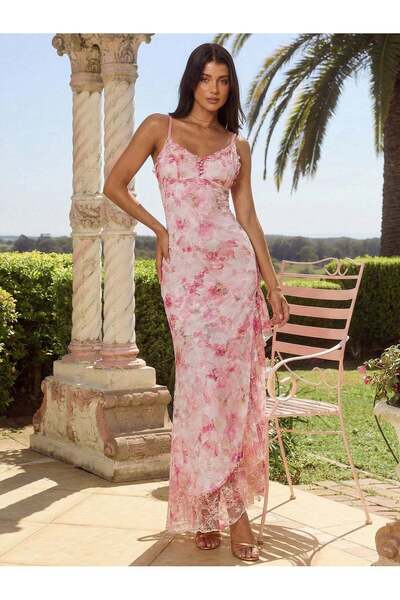 Sheya Rochie maxi, roz