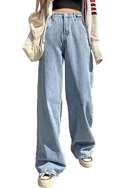 GENERAL Women's Baggy Boyfriend Jeans High Waist Distressed Denim Pants Wide ...