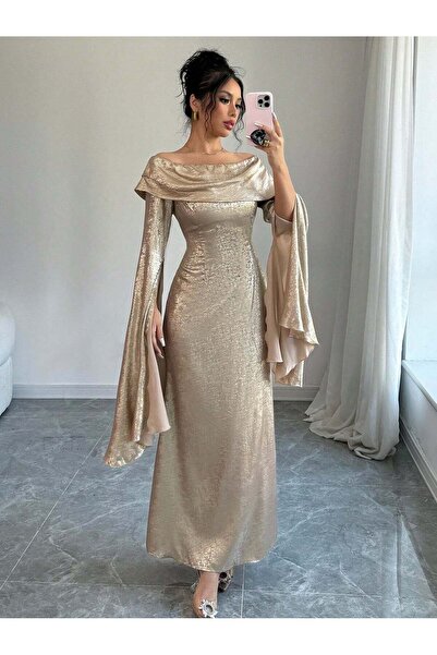 Sheya Rochie maxi, auriu