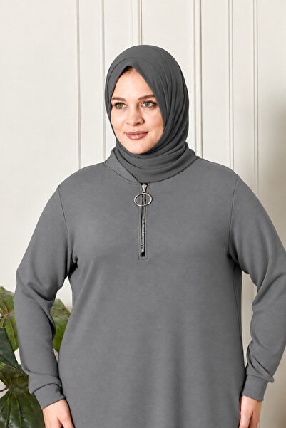 Ferace Women's Plus Size Zippered Tunic