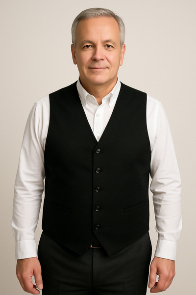 Luciano Faketti Ελληνικό γιλέκο, μαύρο.