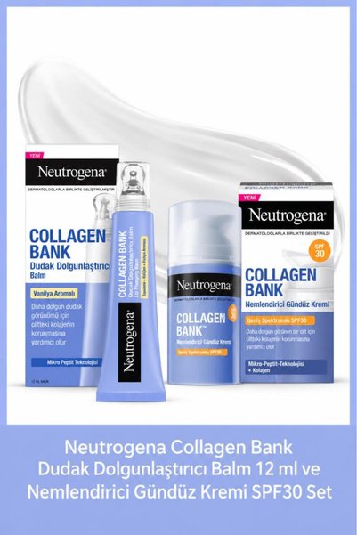 Neutrogena Collagen Bank Dudak Dolgunlaştırıcı Balm 12ml + Collagen Bank SPF3...