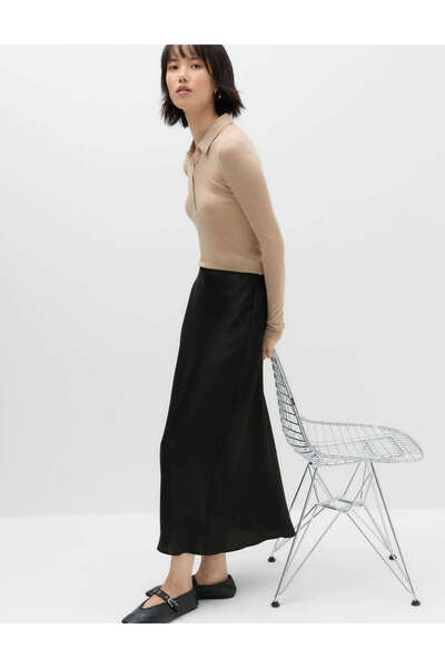 Marks & Spencer Saten Midi Slip Etek